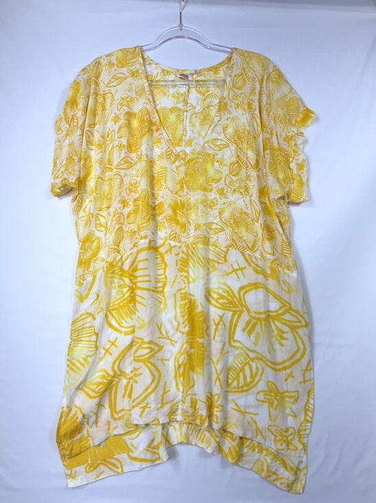 Anthropologie Lilka Dresses & Skirts - Anthropologie Lilka Nadiya kaftan dress Sz M bright yellow tropical floral print